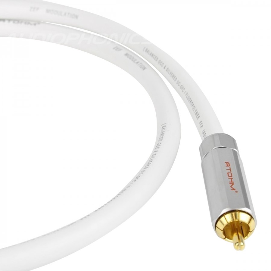 Audiophonics - PANGEA PREMIER SE Câble Phono RCA / RCA avec Masse 1.25m