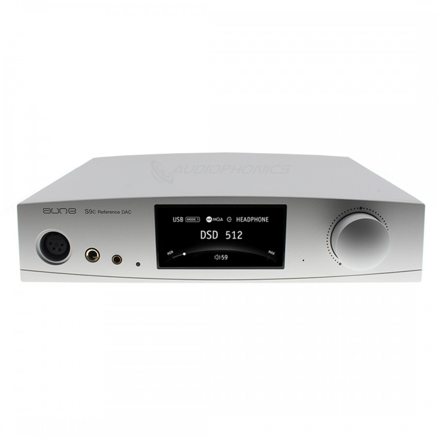 AUNE S9C PRO DAC 2x ES9068AS Amplificateur Casque Discret 5W Bluetooth  32bit 768kHz DSD512 MQA Silver - Audiophonics