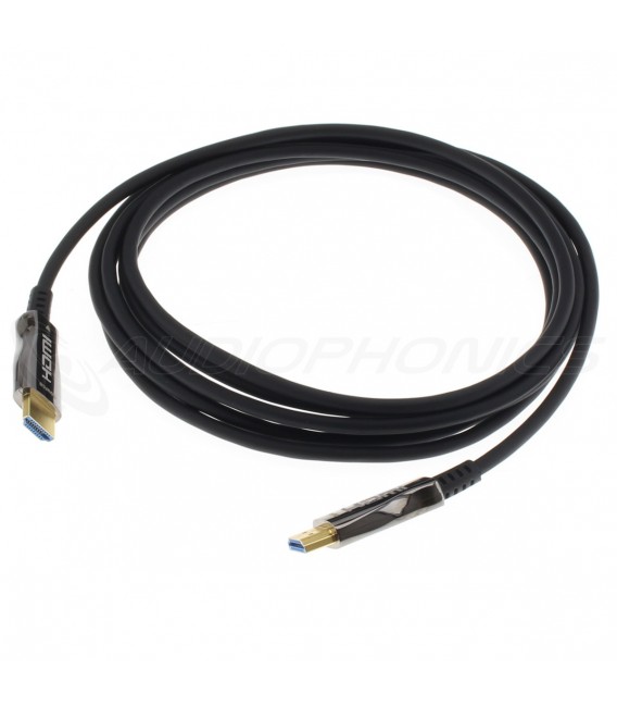 Câble HDMI 2.0 Fibre Optique HDCP 2.2 4K HDR ARC 10m - Audiophonics