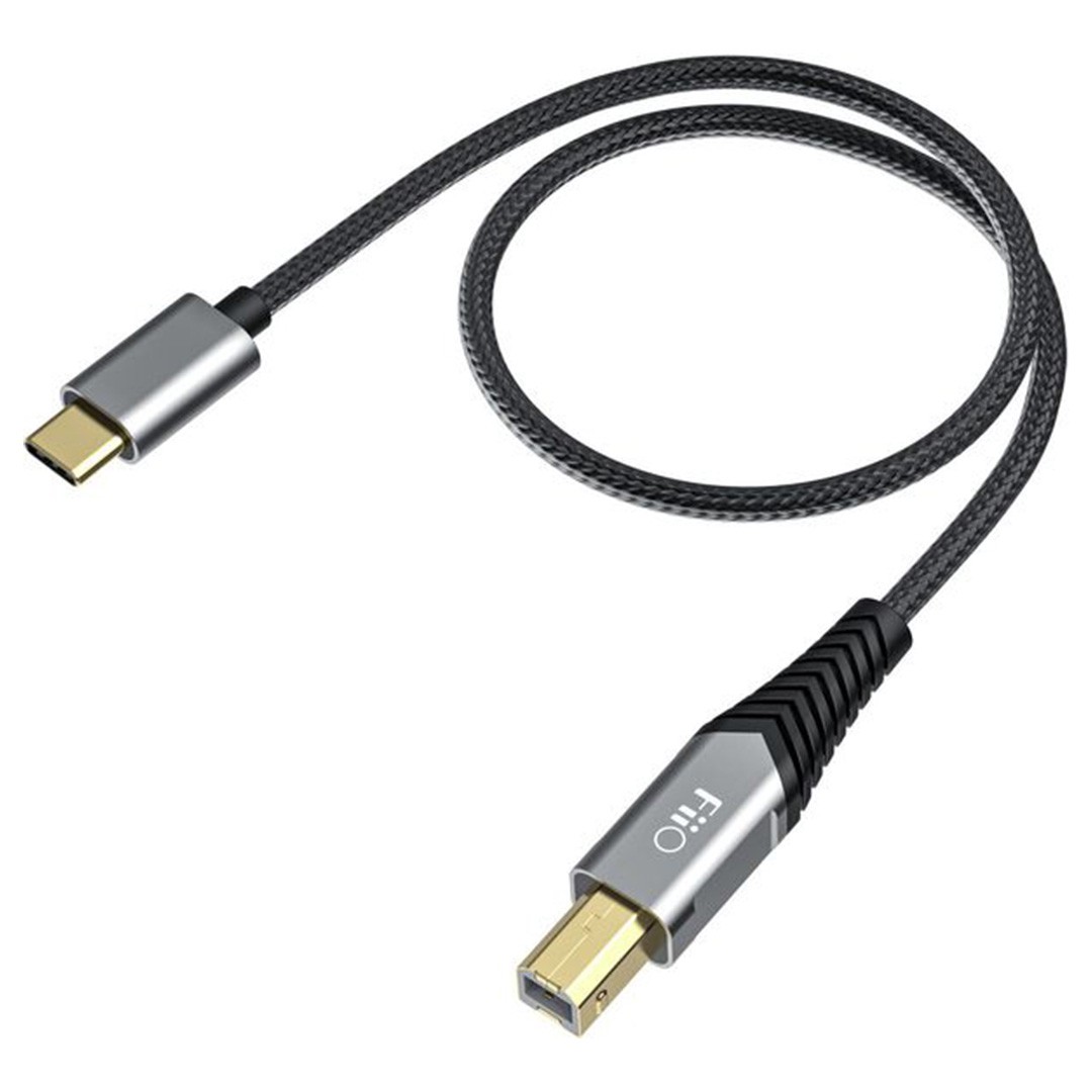 DD TC09BC Câble USB-C Mâle vers USB-B Mâle Argent / Cuivre OFC