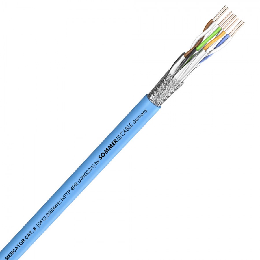 Audiophonics - VIABLUE EP-7 RJ45 Ethernet Cable Cat 7 Silver plated OFC  Copper Ø9mm