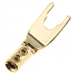 Fourche Cuivre Plaqué Or 24k Ø4mm (Unité)