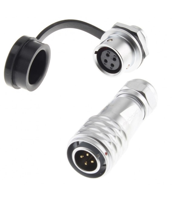 SF12 Connectors 4 Pole Male / Female Lockable Ø6mm - Audiophonics