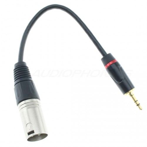 Audiophonics - Jack 3.5mm plug male stereo TRRS 4 poles Gold plated Ø6mm  (Unit)