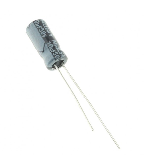 CORNELL DUBILIER Audio Electrolytic Capacitor 50V 10µF - Audiophonics