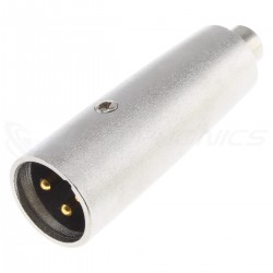 Adaptateur plaqué Or XLR mâle vers RCA femelle