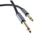 Male Jack 6.35mm to Male Jack 6.35mm Mono Cable Shielded Gold Plated 0.5m