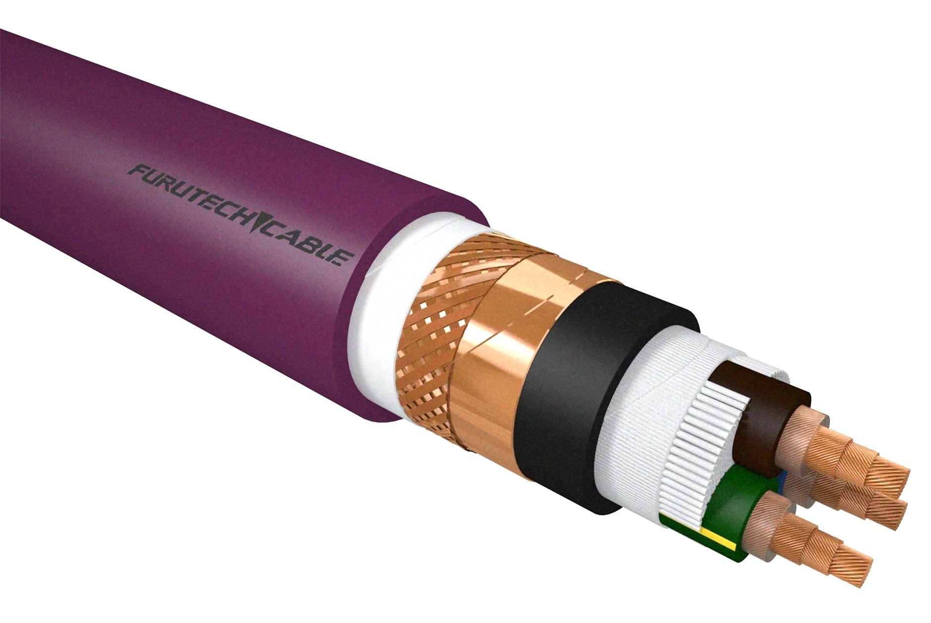 [GRADE S] FURUTECH DPS 4.1 Power Cable Copper OCC DUCC Alpha Treatment 4.02mm² Ø17mm 1m