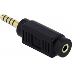 DELOCK Male Balanced Jack 4.4mm to Female Single-ended Jack 3.5mm Adapter Gold Plated