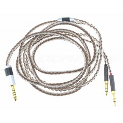 Headphone Cable Balanced 4.4mm Jack to 2x 3.5mm Jack OCC Copper Silver Plated 3m