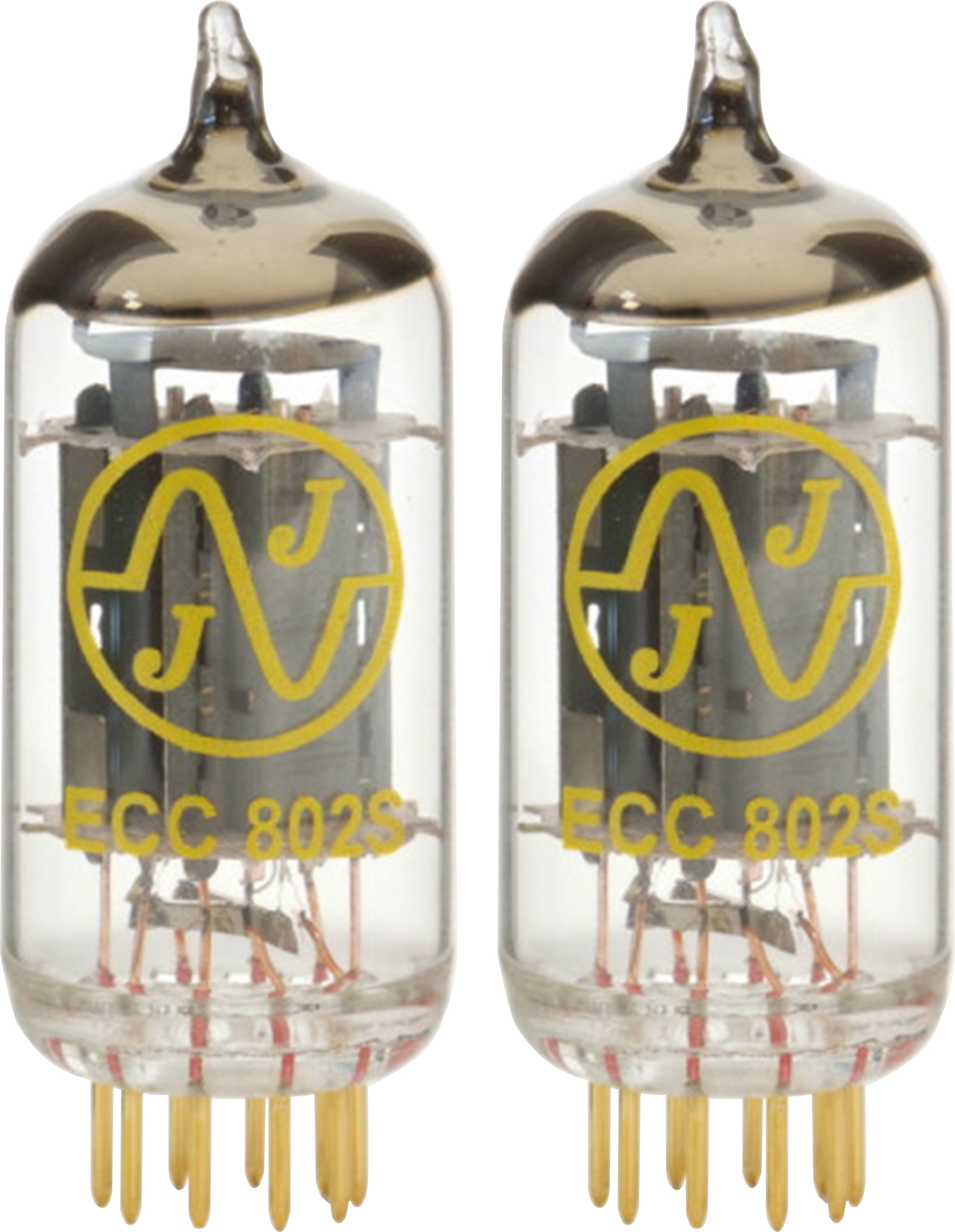 JJ ELECTRONICS ECC802S / 12AU7 GOLD Tubes de Préamplification à Double Triode (Paire appairée)