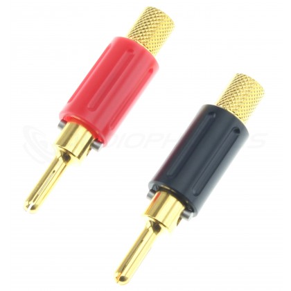 EIZZ EZ-507-4 Lockable Banana Plugs Pure Copper Gold-plated 5µ (Pair)