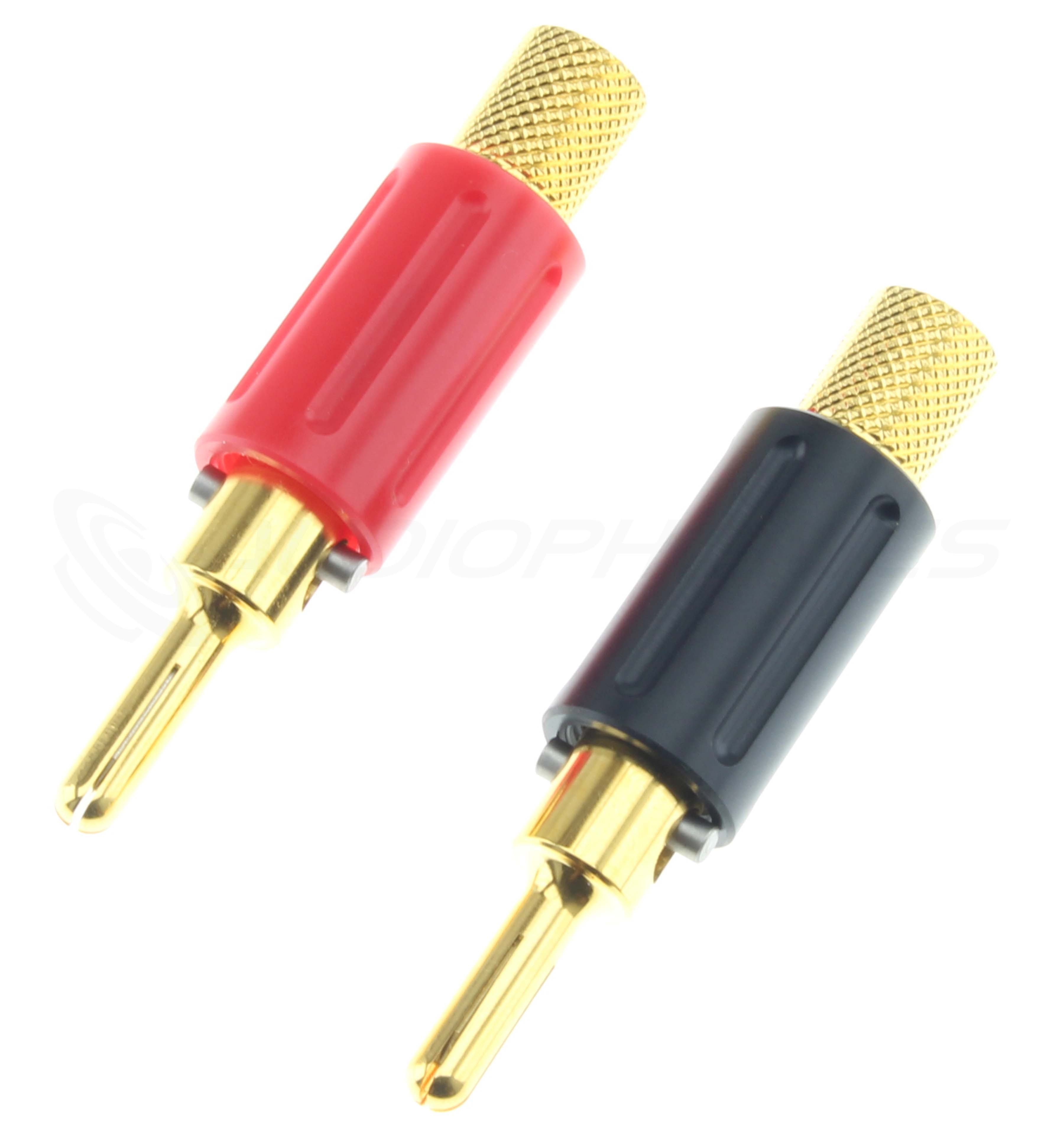 EIZZ EZ-507-4 Lockable Banana Plugs Pure Copper Gold Plated 5µ (Pair)