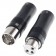 EIZZ EZ-213 Connecteur XLR 3 pôles Mâle et Femelle Plaqué Rhodium Ø10mm Noir (La paire)