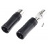 EIZZ EZ-213 Connecteurs XLR 3 Pôles Mâle et Femelle Plaqué Rhodium Ø10mm Noir (La paire)