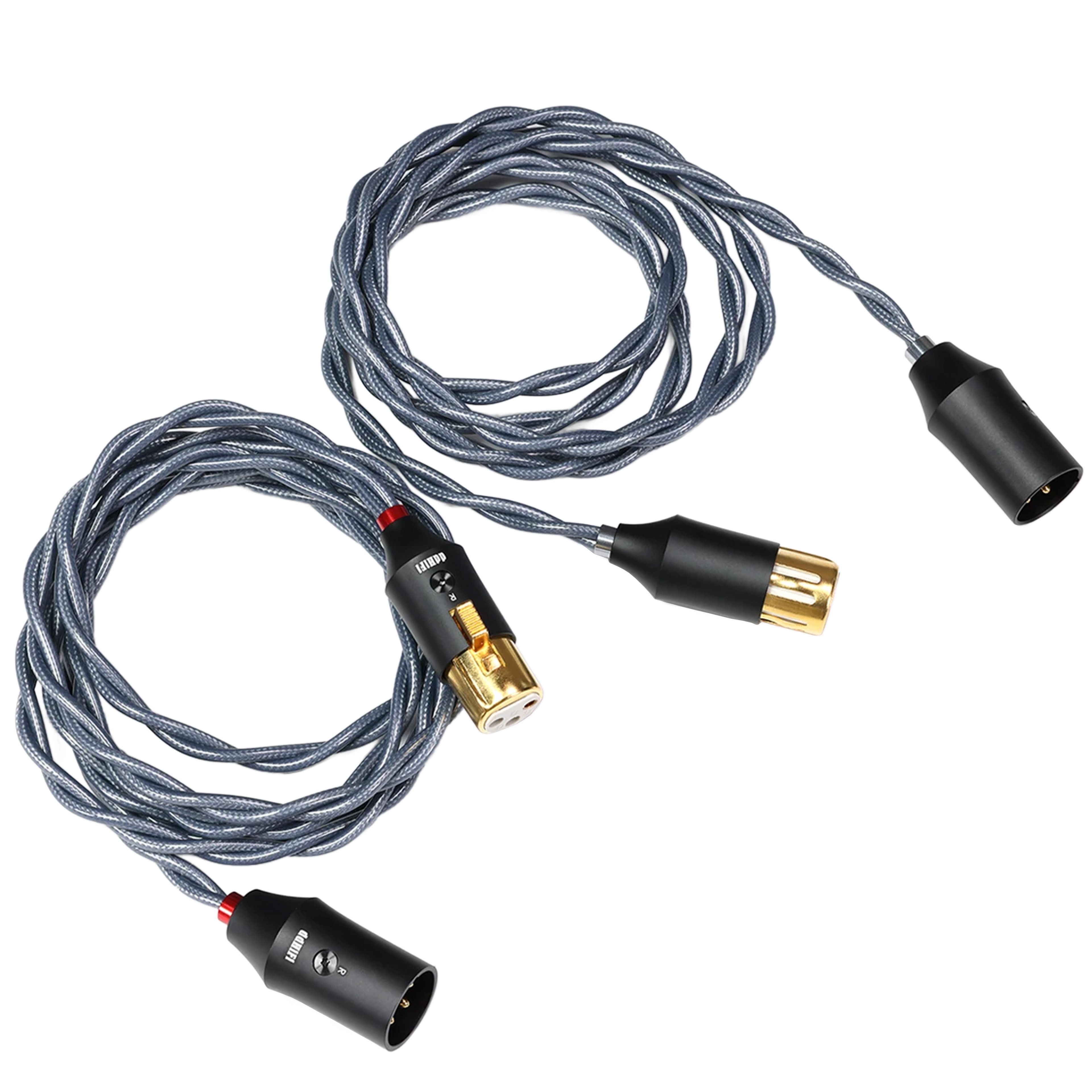 DD BC30XLR Interconnect XLR Cables Stereo Silver OCC Copper Gold Plated 1.45m (Pair)