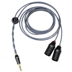 DD BC44XLR Câble de Modulation Jack 4.4mm Mâle vers 2x XLR Mâles Argent et Cuivre OCC Plaqué Or 95cm