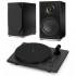 Pack Triangle Vinyl Turntable LUNAR 1 + AIO TWIN Active Speakers Black