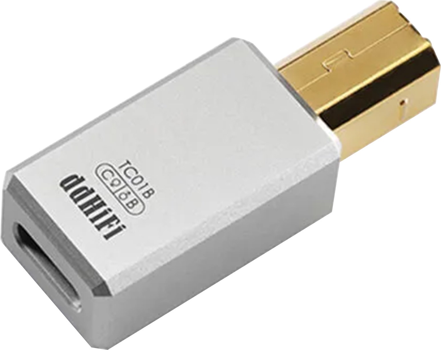 DD TC01B Adaptateur USB-C Femelle vers USB-B Mâle Plaqué Or