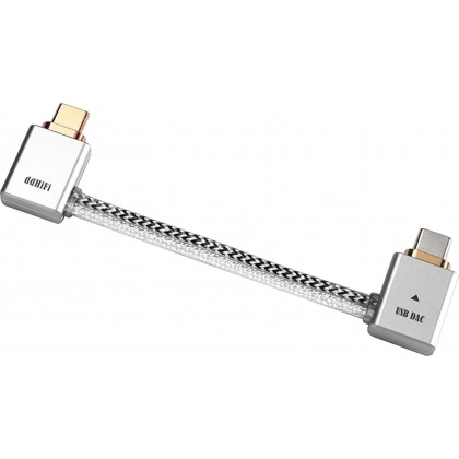 DD TC09L Câble USB-C Mâle vers USB-C Mâle Plaqué Argent et Or