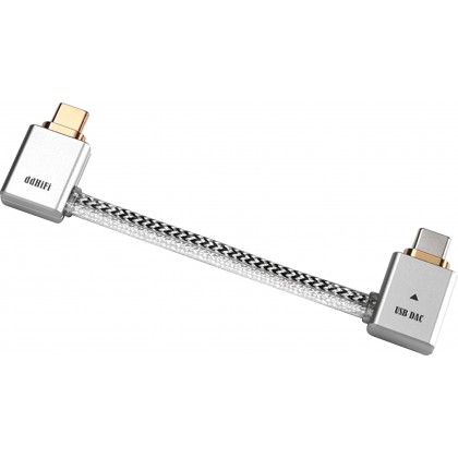 DD TC09L USB-C Male to USB-C Male cable Silver and gold plated