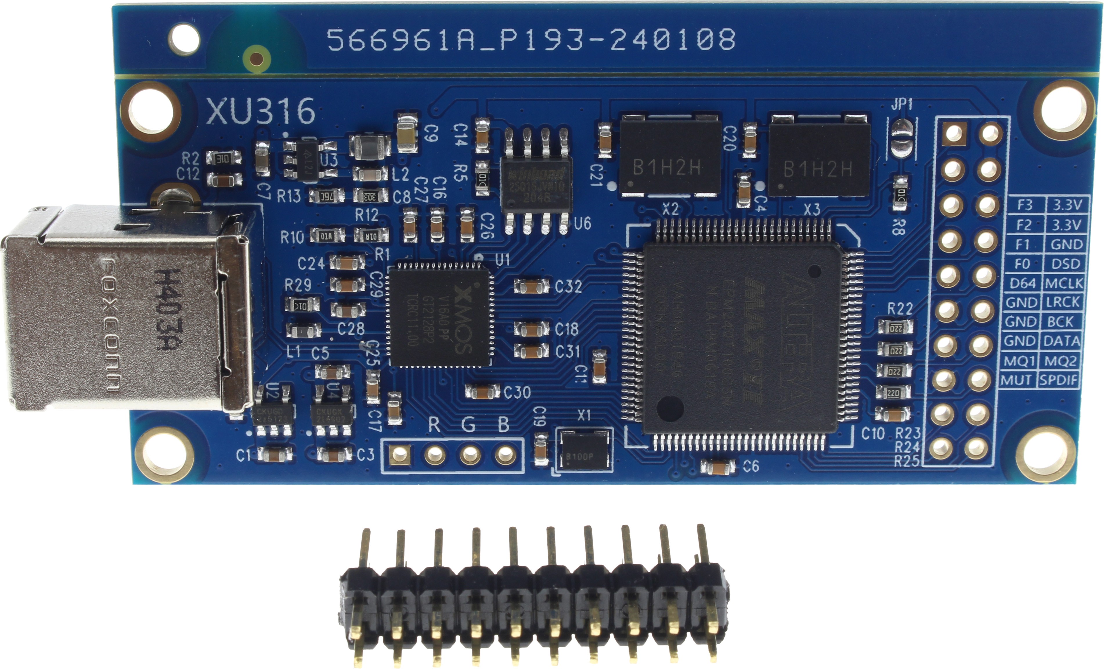 Interface USB-B to I2S / DSD / SPDIF / MQA XMOS XU316 32bit 768kHz DSD512