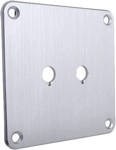 [GRADE B] DAYTON AUDIO SBPP-SI Aluminium plate for binding posts Silver