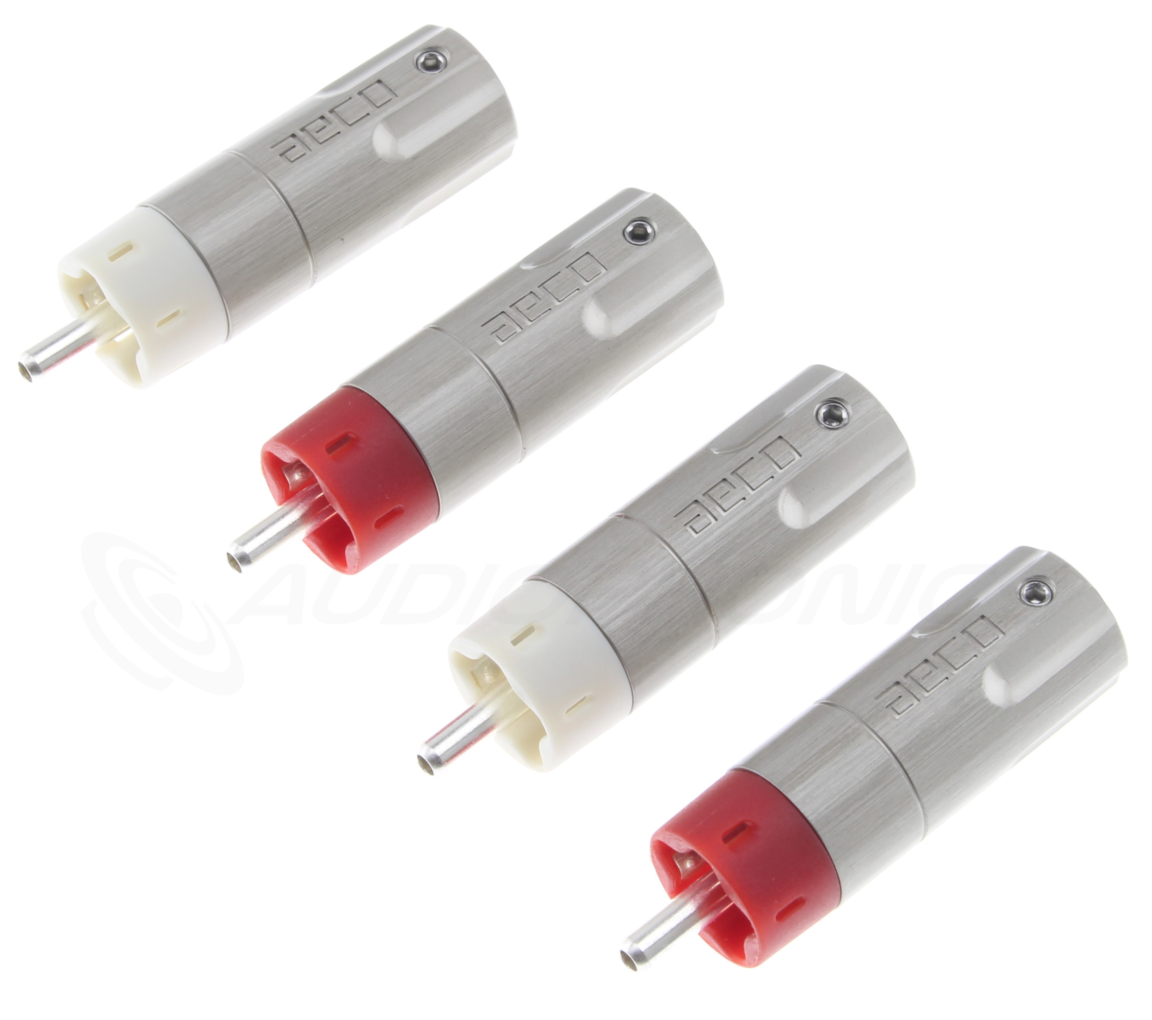 AECO ARP-4055 Connecteurs RCA Argent Pur Ø10mm (Set x4)