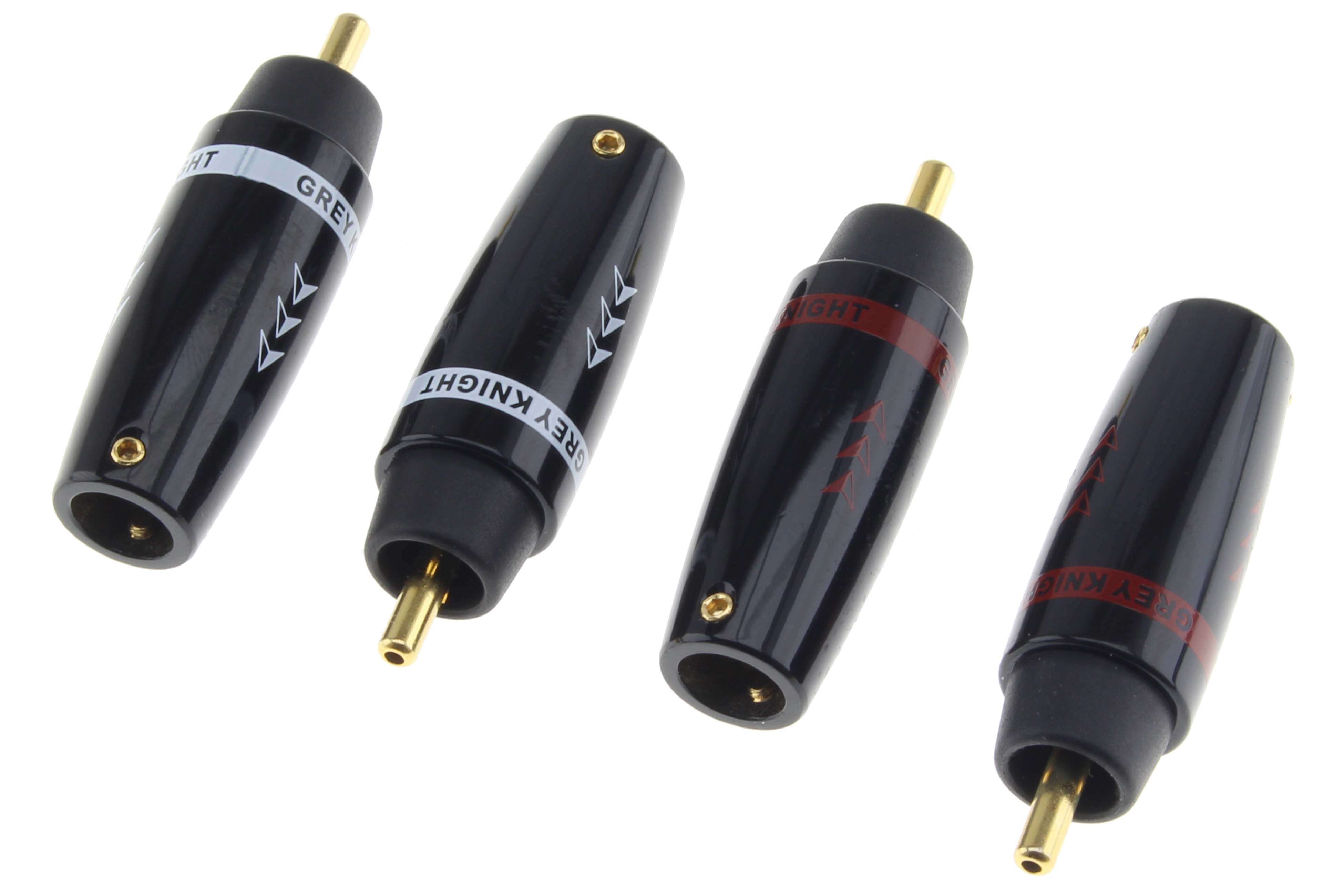 Male RCA connectors Gold-plated Ø8.5mm (Set x4)