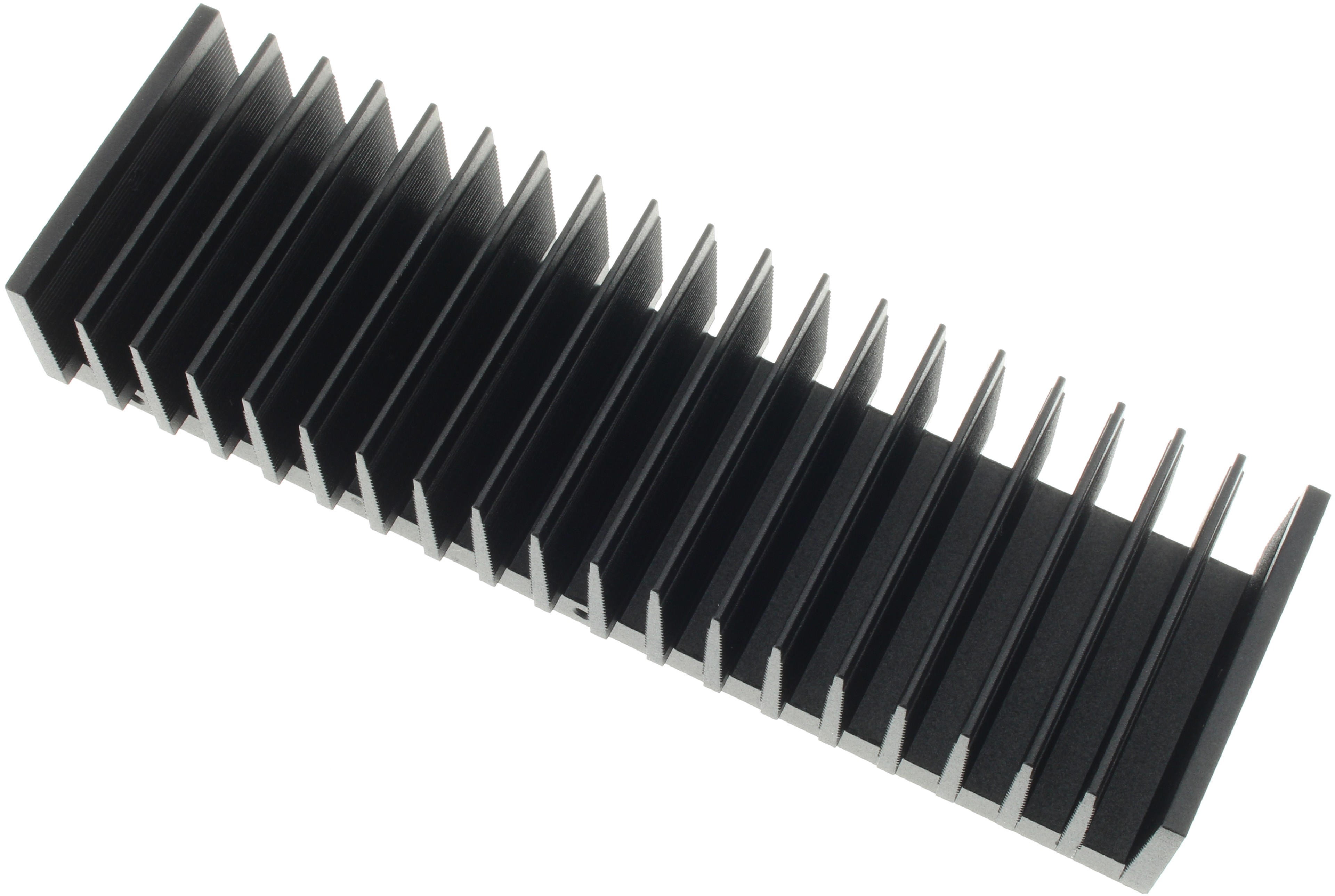 Radiateur Dissipateur Thermique Aluminium Anodisé 200x60x40mm Noir