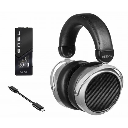 Pack Amplificateur Casque DAC Portable SMSL D10 + Casque HiFiMAN HE400SE + Câble USB-C