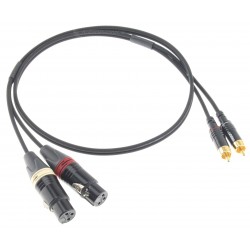 SOMMERCABLE ONY4 Câble de modulation stéréo RCA Mâle - XLR Femelle Plaqué Or 24K 1m