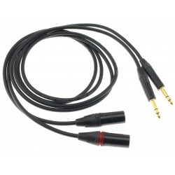 Audiophonics WIRE Balanced Interconnect Cable 6.35mm TRS jack to XLR OFC Copper Gold-plated 1.5m