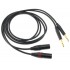 AUDIOPHONICS WIRE Balanced Interconnect Cable 6.35mm TRS jack to XLR OFC Copper Gold Plated 1.5m (Pair)