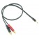 AUDIOPHONICS WIRE Câble de Modulation RCA Mâle vers Jack 3.5mm Stéréo Cuivre OFC Plaqué Or 0.75m