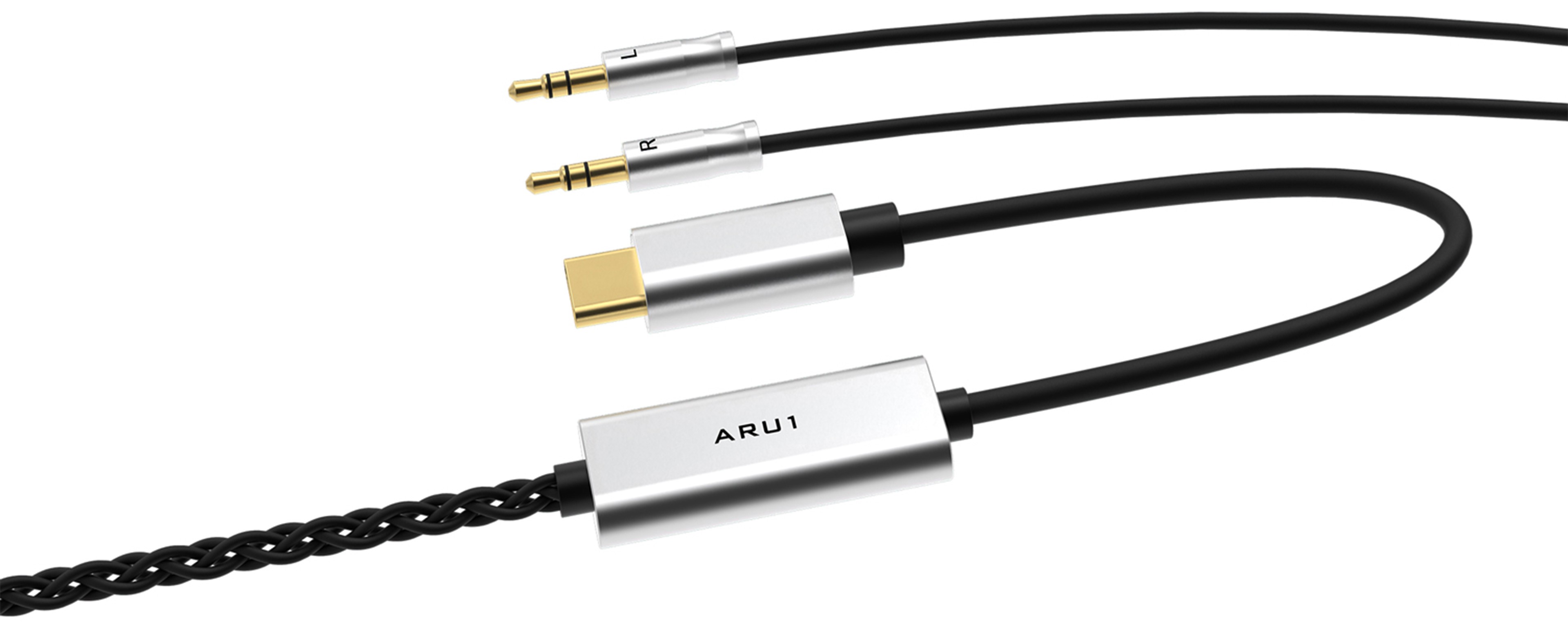 AUNE ARU1 USB-C to Jack 3.5mm Copper OFC Headphone Cable Portable DAC Headphone Amplifier CS43131 1.3m