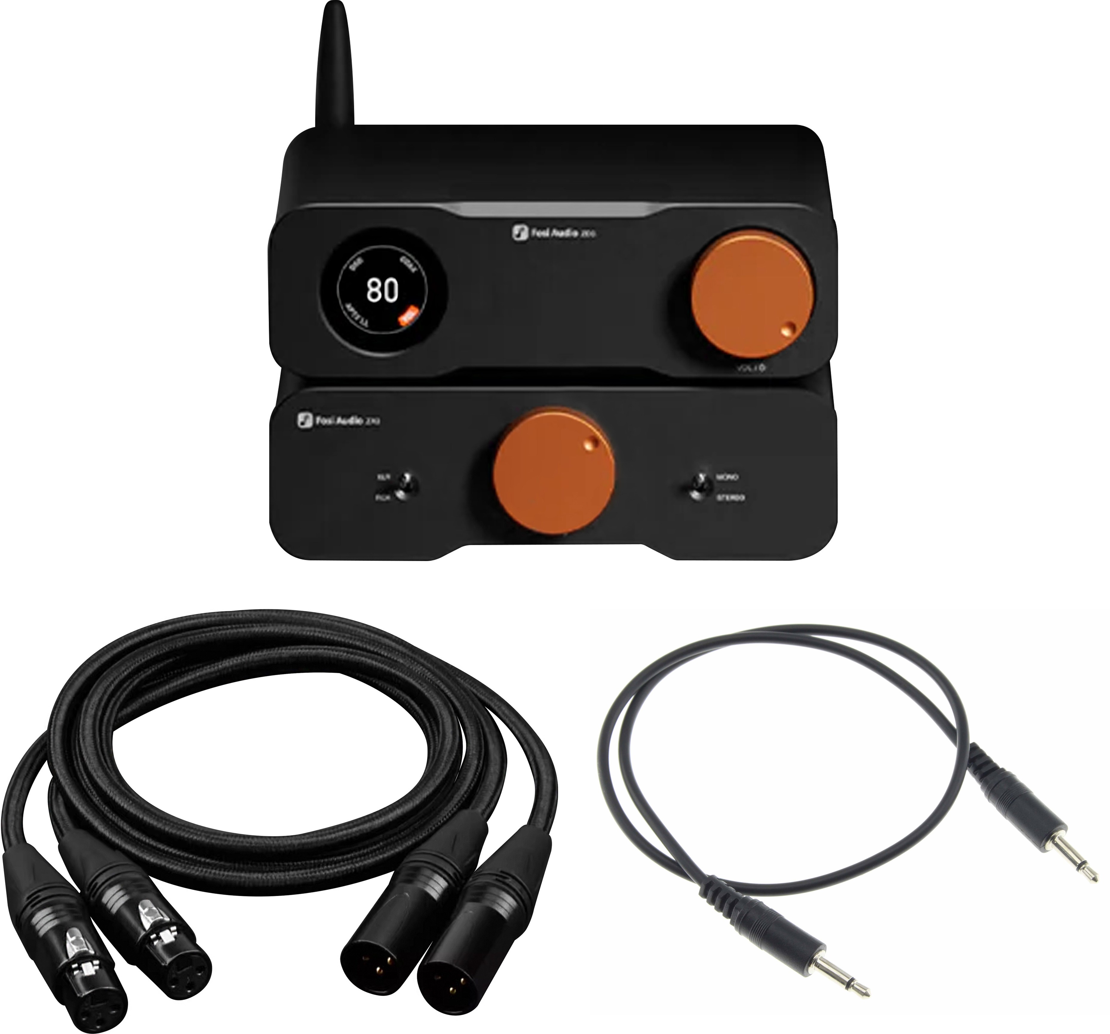 Pack Fosi Audio DAC ZD3 + Amplificateur ZA3 + Câbles XLR 50cm ATAudio King Wolf + Câble Trigger 40cm