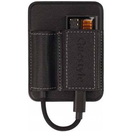 MagSafe Leather Case Black For Questyle M12i / M15i