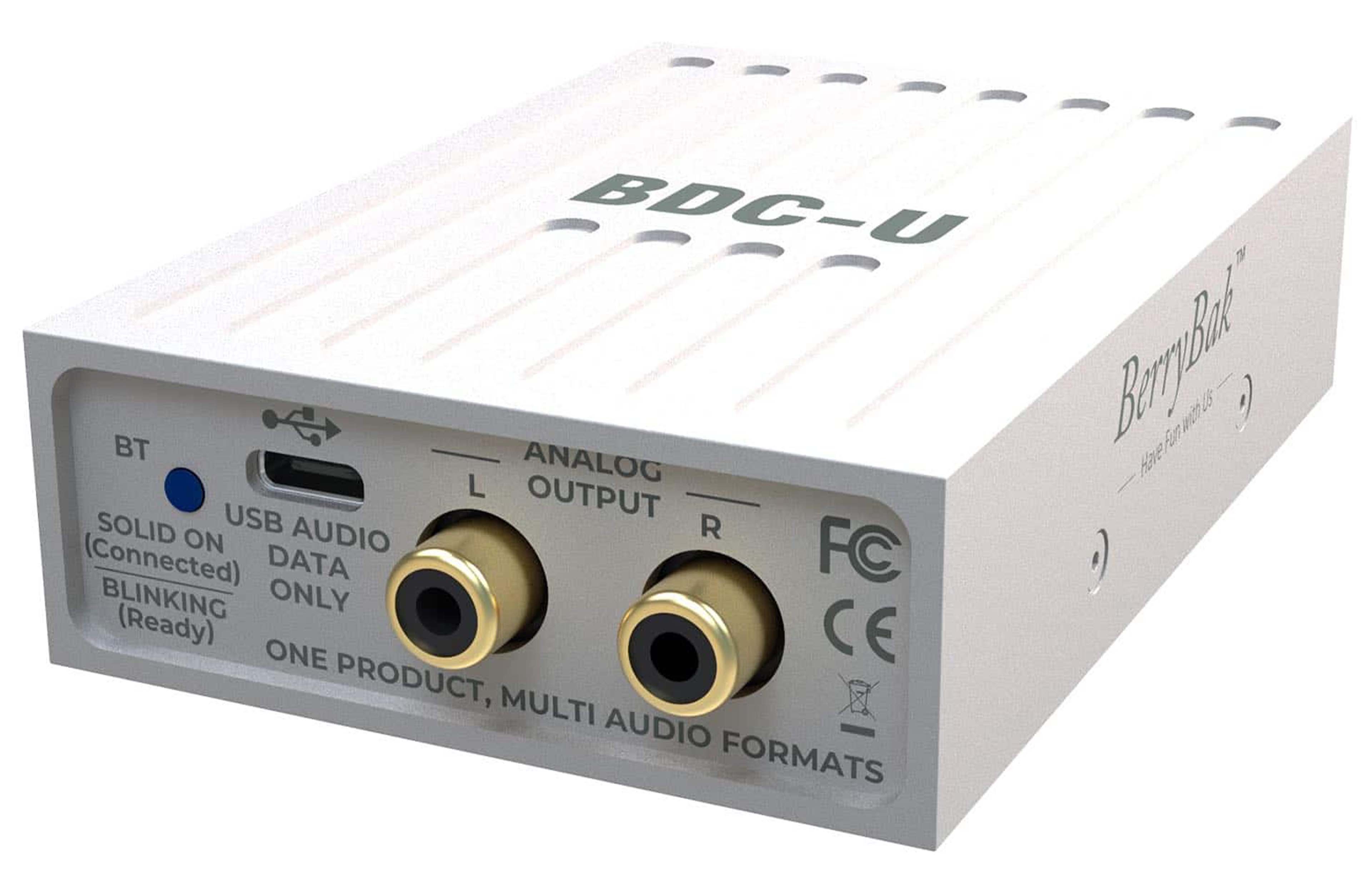 BERRYBAK BDC-U AA-AB41165 Interface DAC USB ES9018K2M Récepteur Bluetooth 5.3 vers RCA / Optique / Coaxial 24bit 96kHz