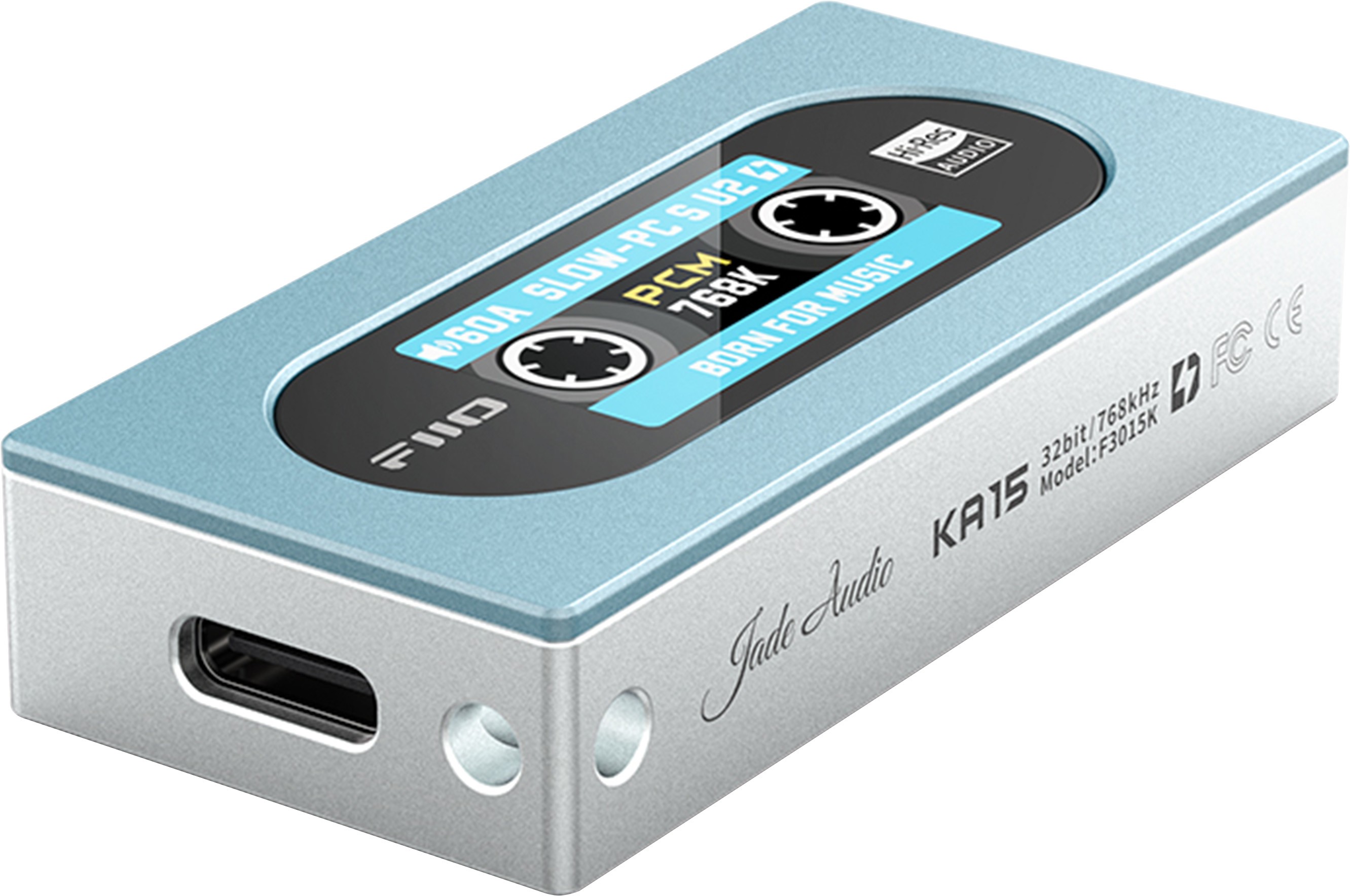 FIIO KA15 Portable DAC Headphone Amplifier 2xCS43198 2xSGM8262 32bit 768kHz DSD256 Blue