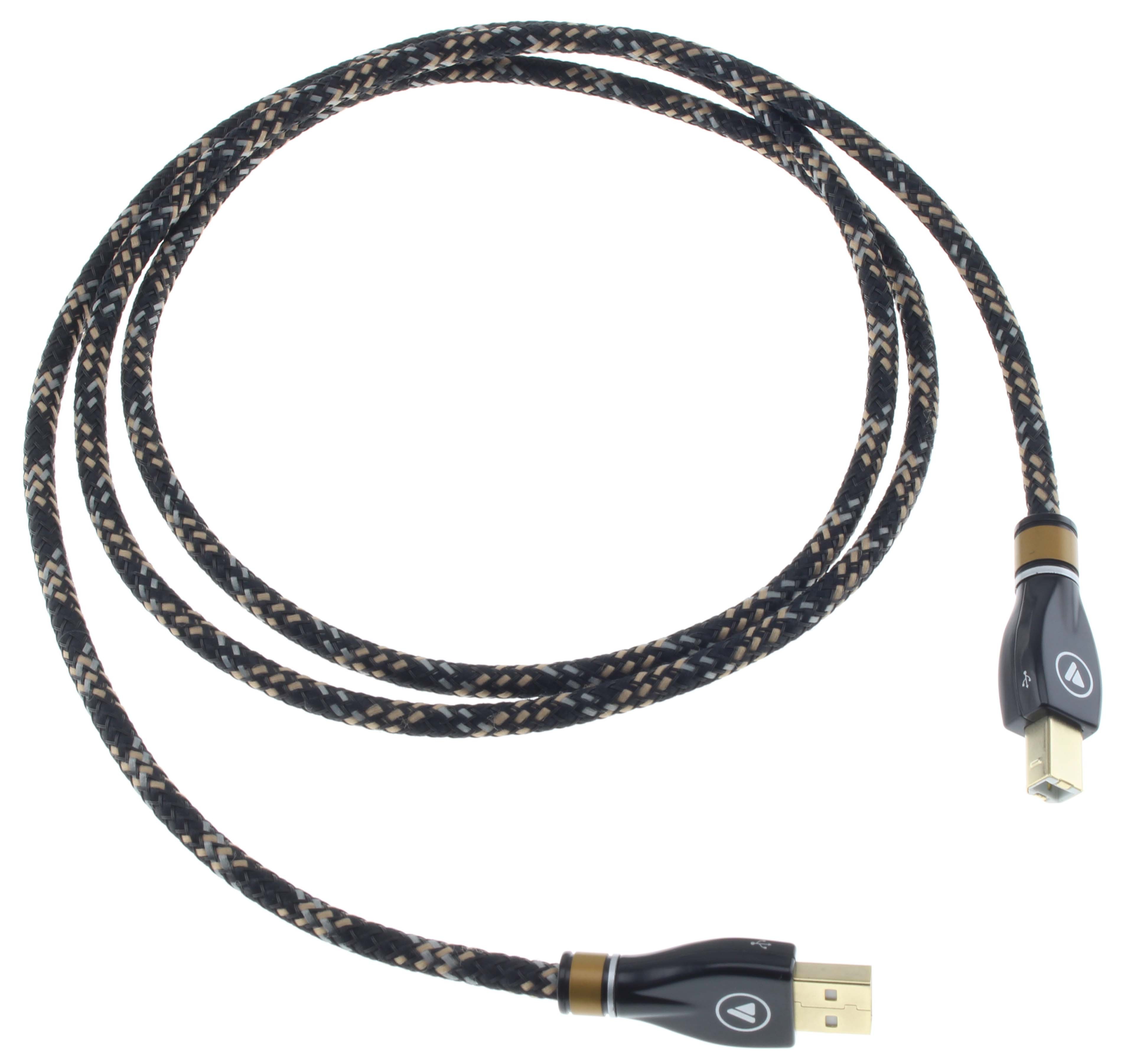 Viablue KR-2 Silver USB-A Cable Male / USB-B Male Plated Gold 1.0 m