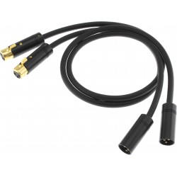 AUDIOPHONICS STEALTH XLR Interconnect Cable XLR-XLR OCC Copper Gold Plated 0.75m (Pair)