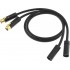 AUDIOPHONICS STEALTH XLR Interconnect Cable XLR-XLR OCC Copper Gold Plated 0.3m (Pair)