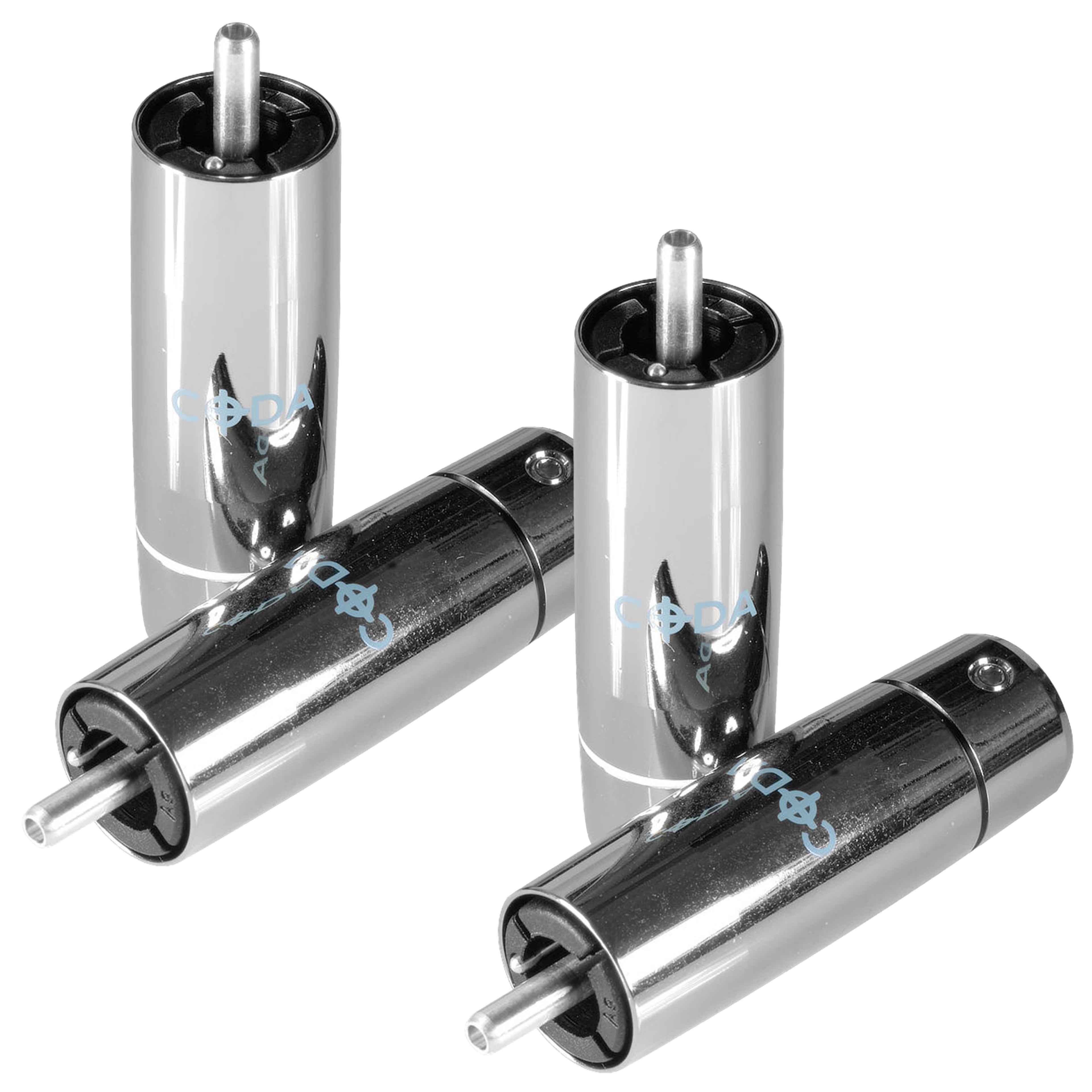 ETI CODA Connecteurs RCA Argent Pur Ø11mm (Set x4)