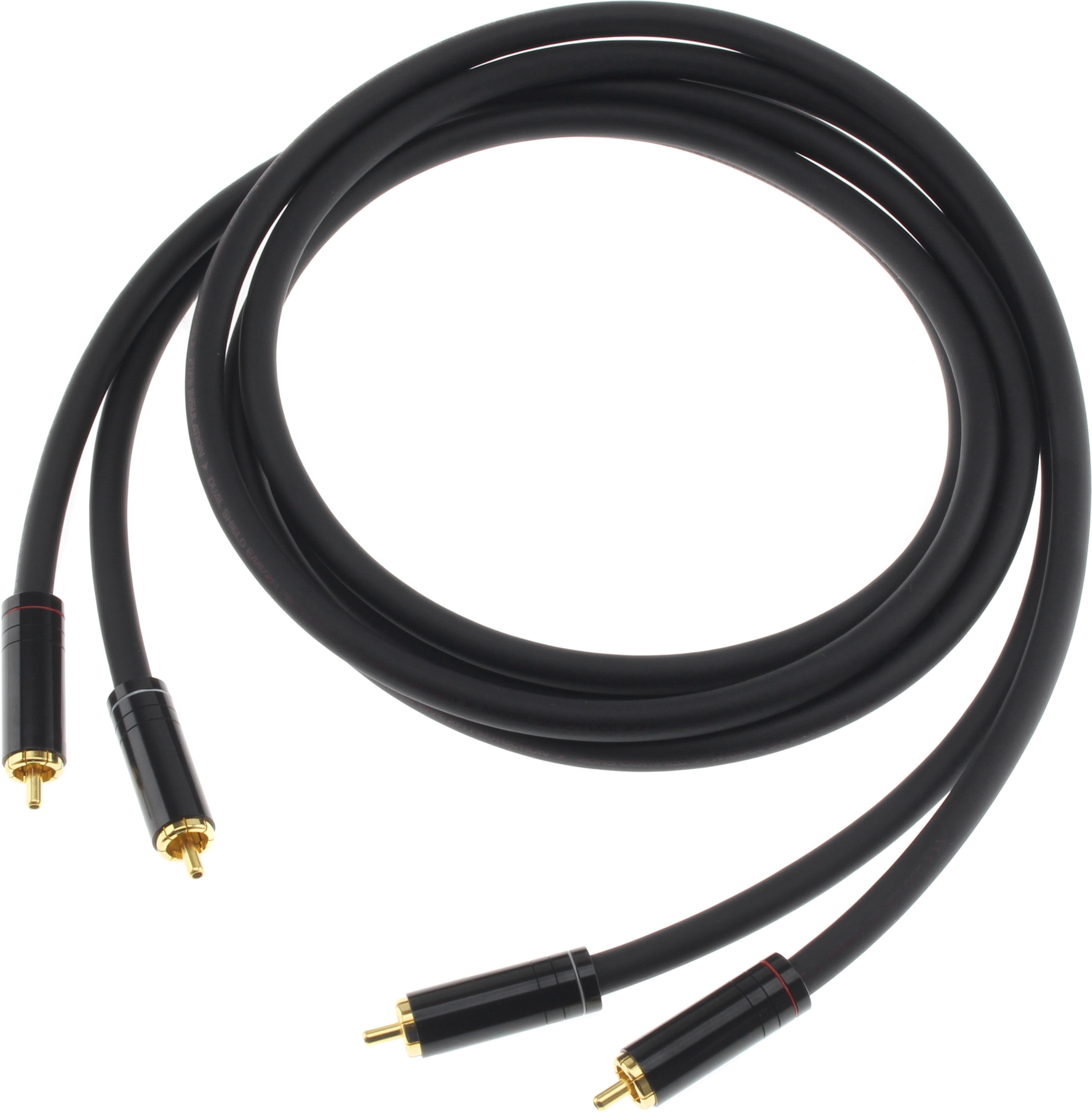 AUDIOPHONICS STEALTH RCA Interconnect Cable RCA-RCA OCC Copper Gold Plated 0.75m (Pair)