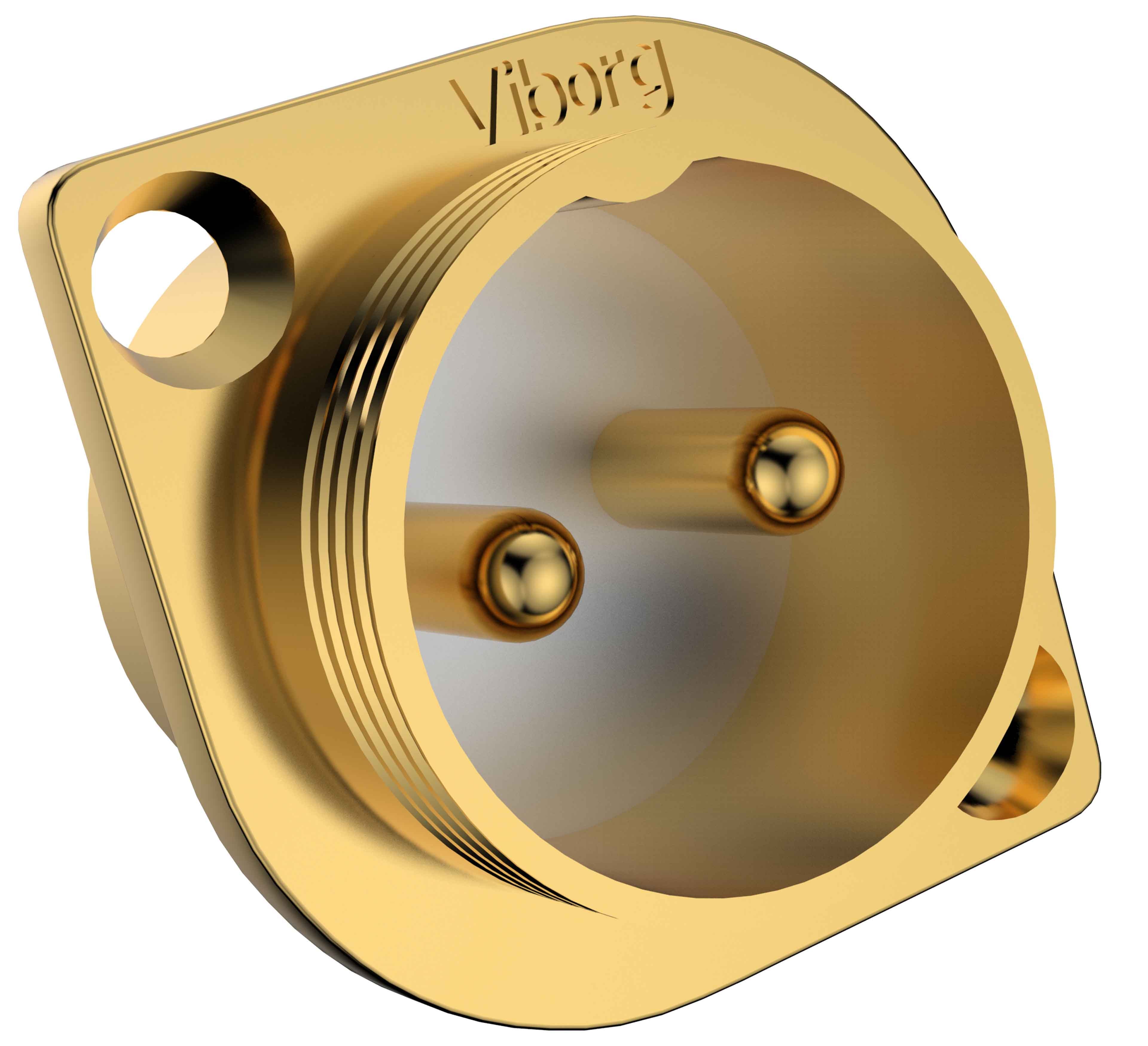 VIBORG GM16G GX16 Male Connector Pure Copper Triple Plated OFC/Silver/Gold 3μ 125V 7A Ø15.8mm