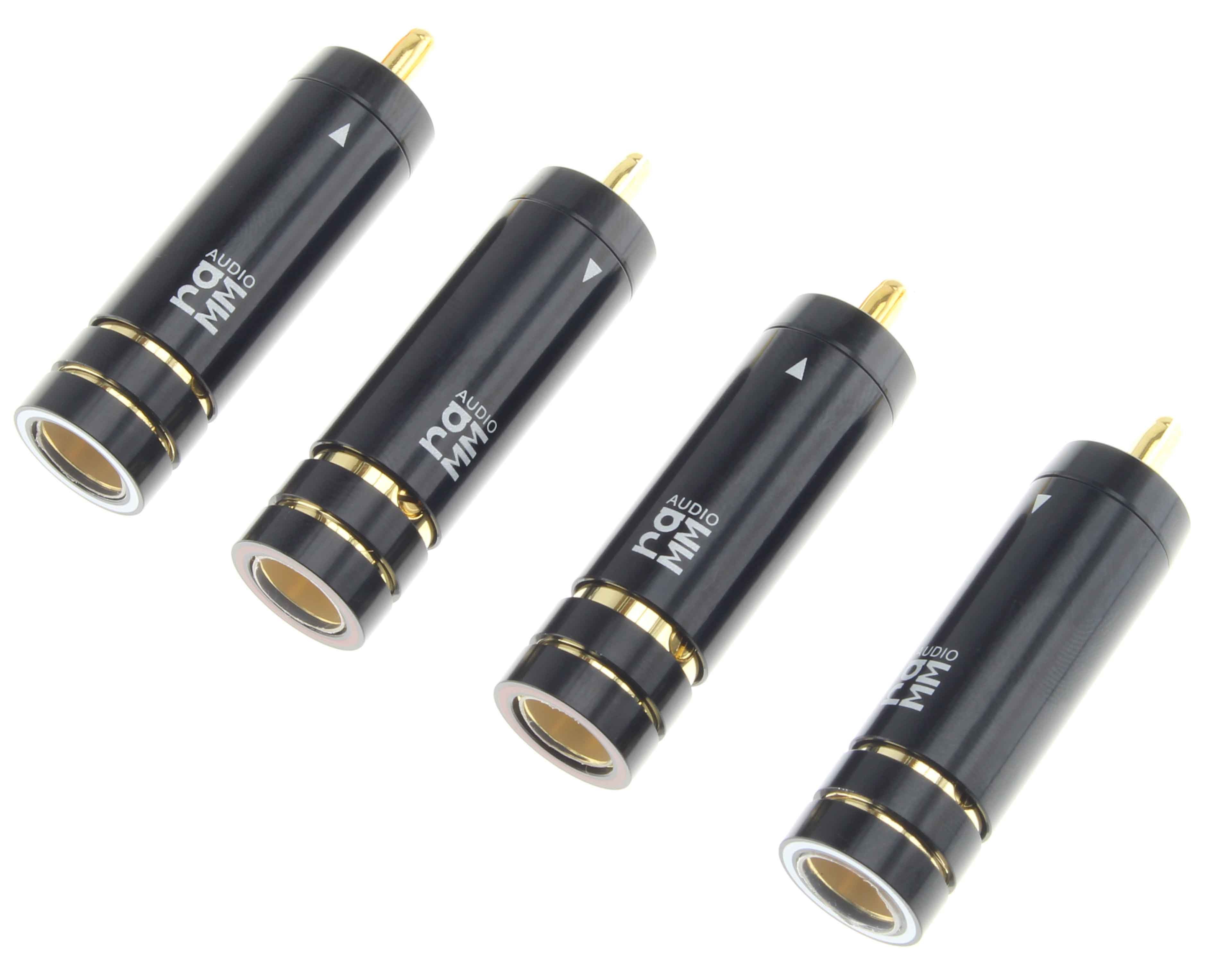 RAMM AUDIO 30891-GT Connecteurs RCA Cuivre Tellurium plaqué Or Ø10mm (Set x4)