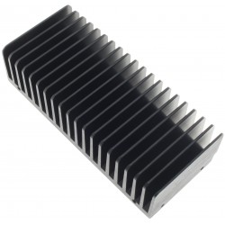 Radiateur Dissipateur Thermique Anodisé 155x40x67mm Noir