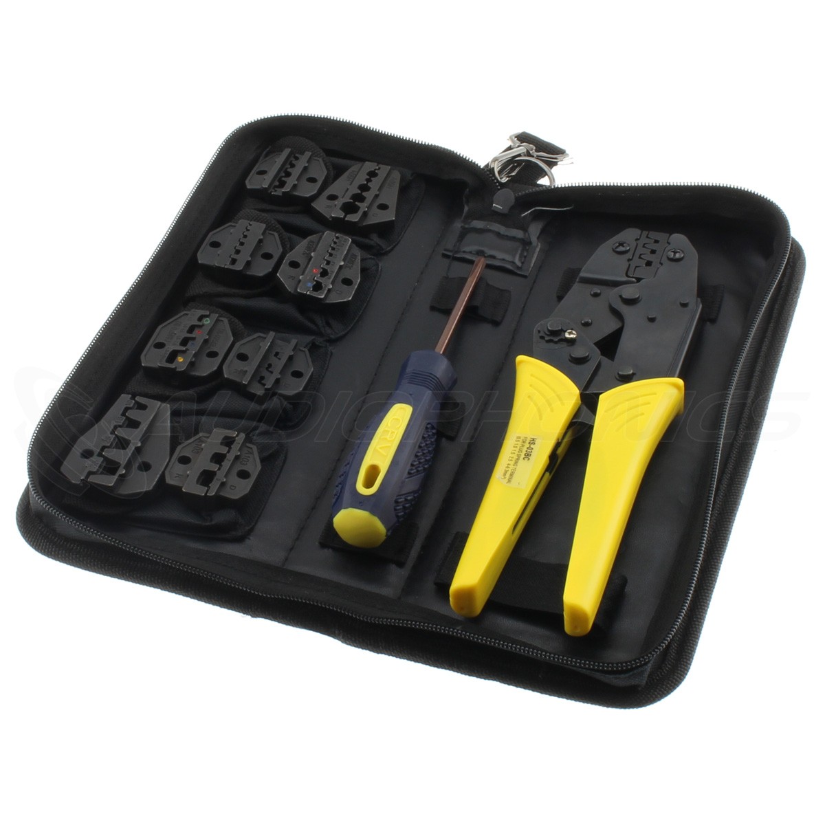 [GRADE B] Crimping Pliers 0.25-35mm² with 8 Bits and Storage Bag