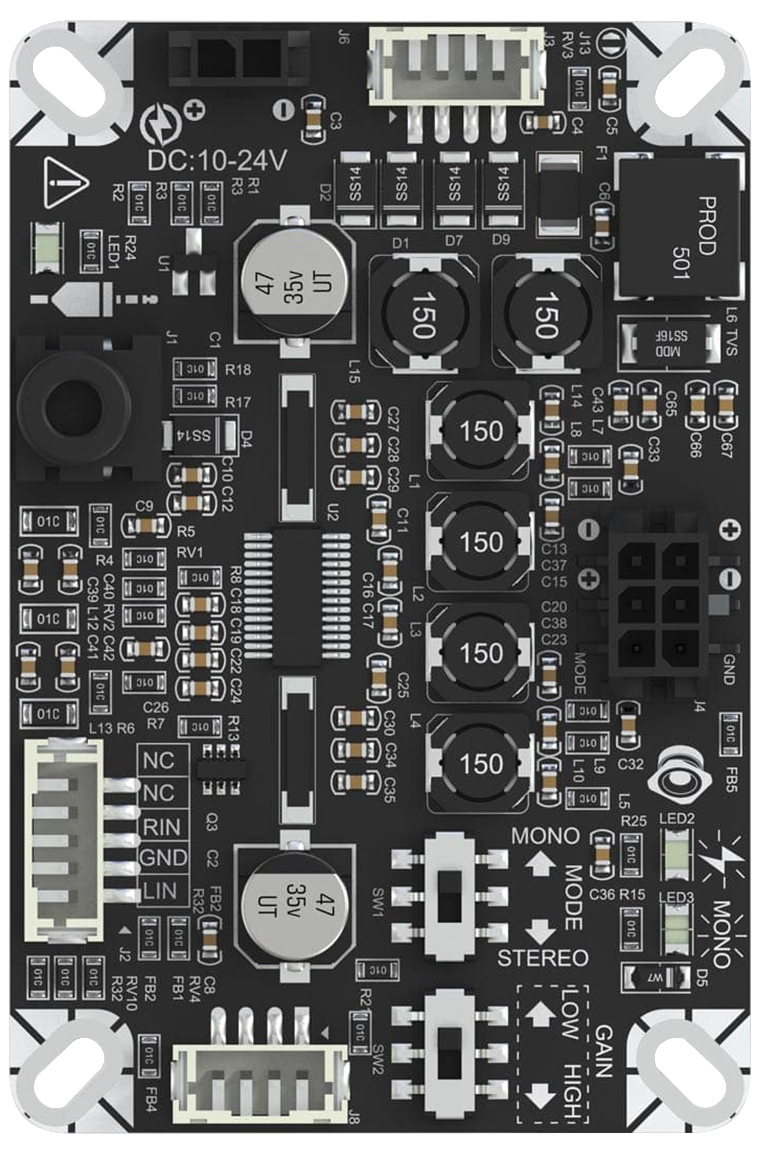 WONDOM AA-AB32145 AIPO2X8 Module Amplificateur Class D 2x8W 4 Ohm